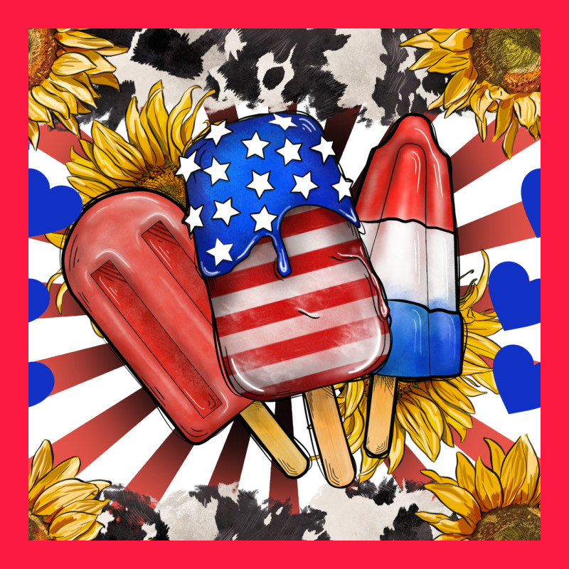 Patriotic Popsicles And Sunflowers Zipper Hoodie by BundleAndBundleShop | Teevron