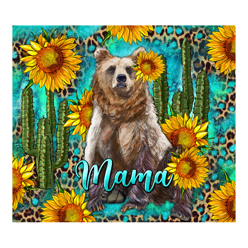 Mama Bear With Sunflowers And Cactus Premium Tee by Artiststas | Teevron
