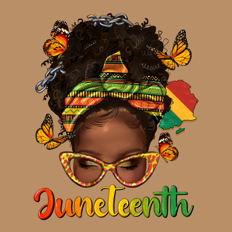 Afro Messy Bun Juneteenth Vintage Hoodie by texasbilliewilder | Teevron