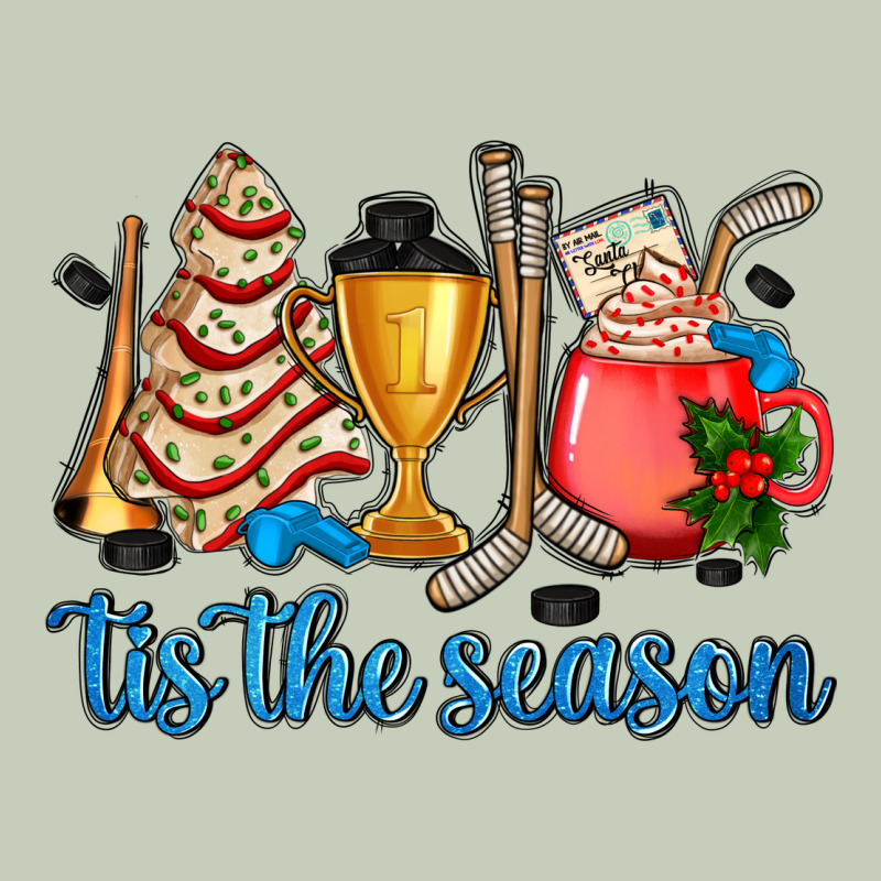 Tis The Season Hockey And Christmas Long Sleeve Tee by AdoDesignShop | Teevron