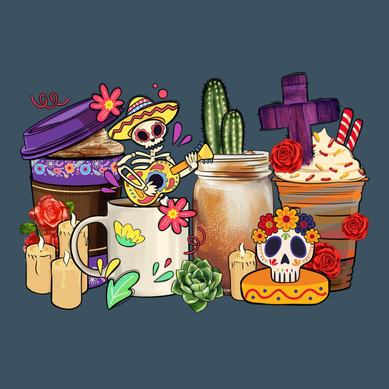 Mexican Dia De Los Muertos Coffee Cups Urban Heavy Tee by CTS Tumbler Store | Teevron