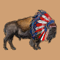 American Bison With Indian Headdress Vintage Tee | Teevron