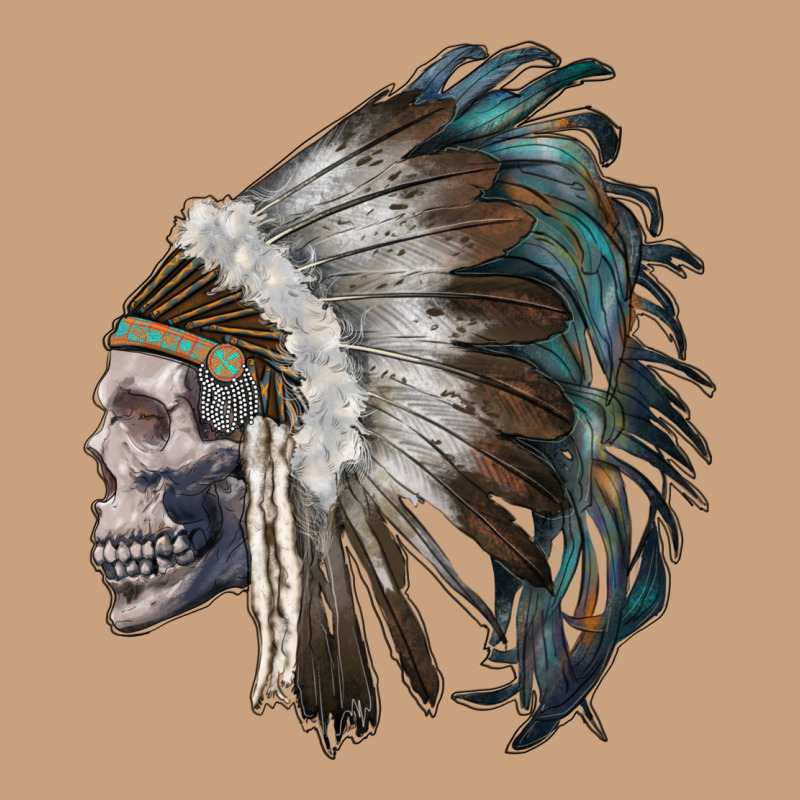 Skull With Indian Headdress Vintage Tee by RanaPortraitStore | Teevron