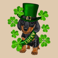 St. Patrick's Day Lucky Dachshund Puppy Heavyweight Sweatshirt | Teevron