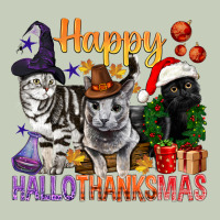 Happy Hallothanksmas Cats Long Sleeve Tee | Teevron