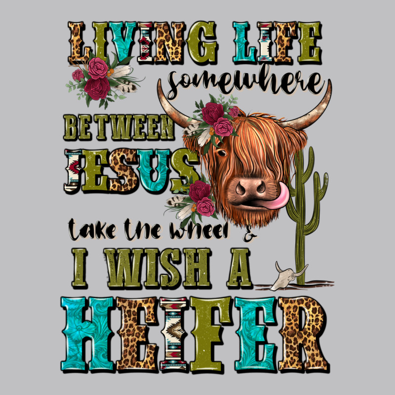 Living Life Somewhere Between Jesus Take The Wheel Long Sleeve Tee by JahusDesignShop | Teevron