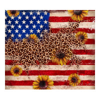 American flag leopard sunflower | Teevron