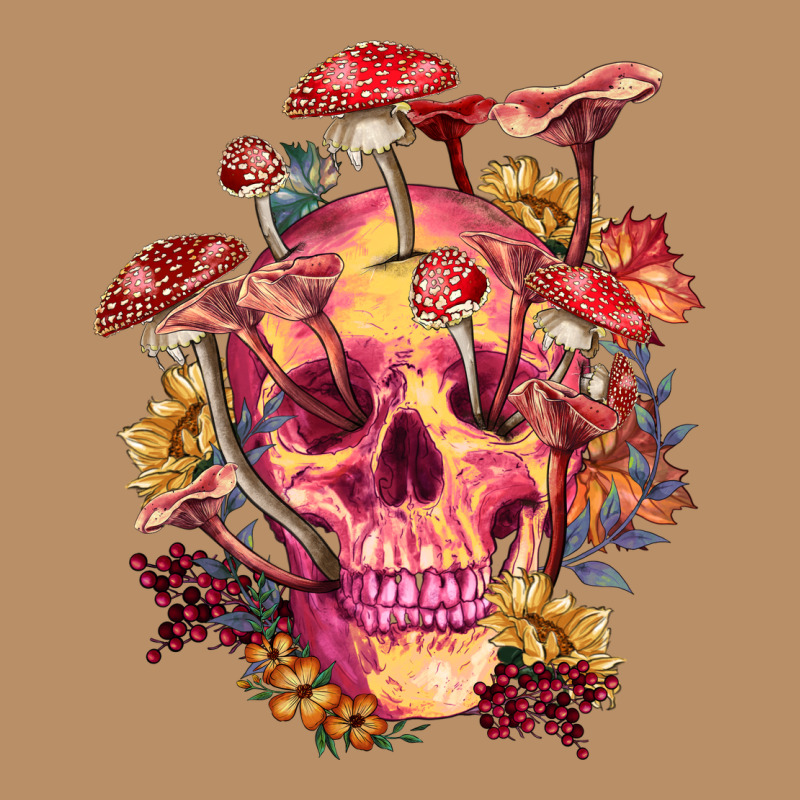 Floral Skeleton With Mushrooms Vintage Hoodie by RanaPortraitStore | Teevron