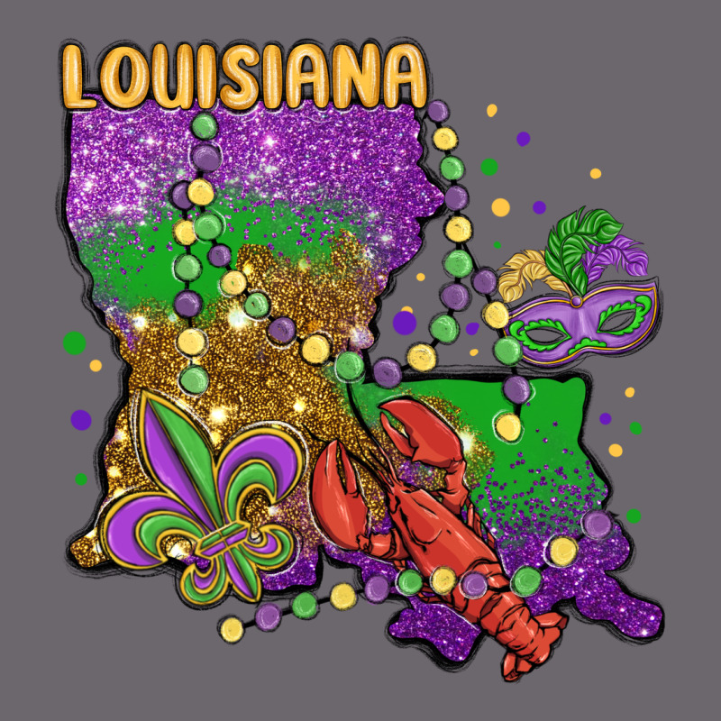 Mardi Gras Louisiana Map Premium Sweatshirt by MaliasSmallBusiness | Teevron
