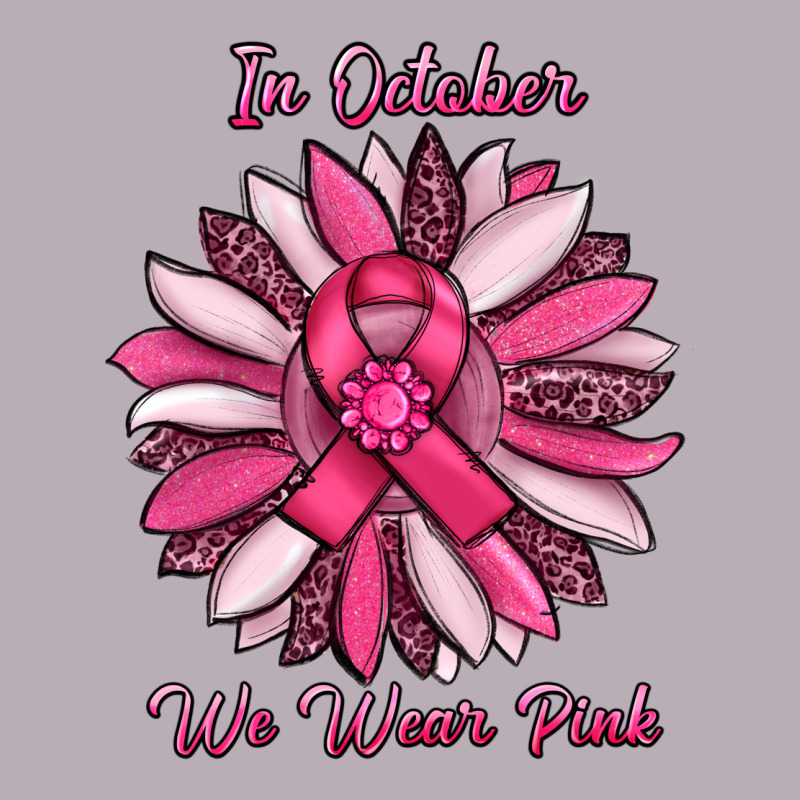 In October We Wear Pink Sunflower Vintage Tee by RanaPortraitStore | Teevron