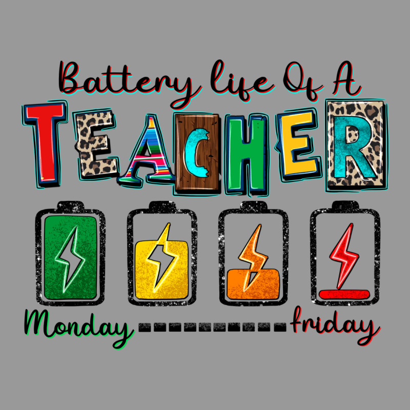 Battery Life Of A Teacher Vintage Hoodie by Zillion Design Studio | Teevron