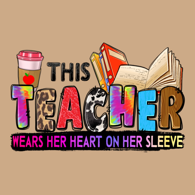 This Teacher Wears Her Heart On Her Sleeve Vintage Hoodie by Zillion Design Studio | Teevron