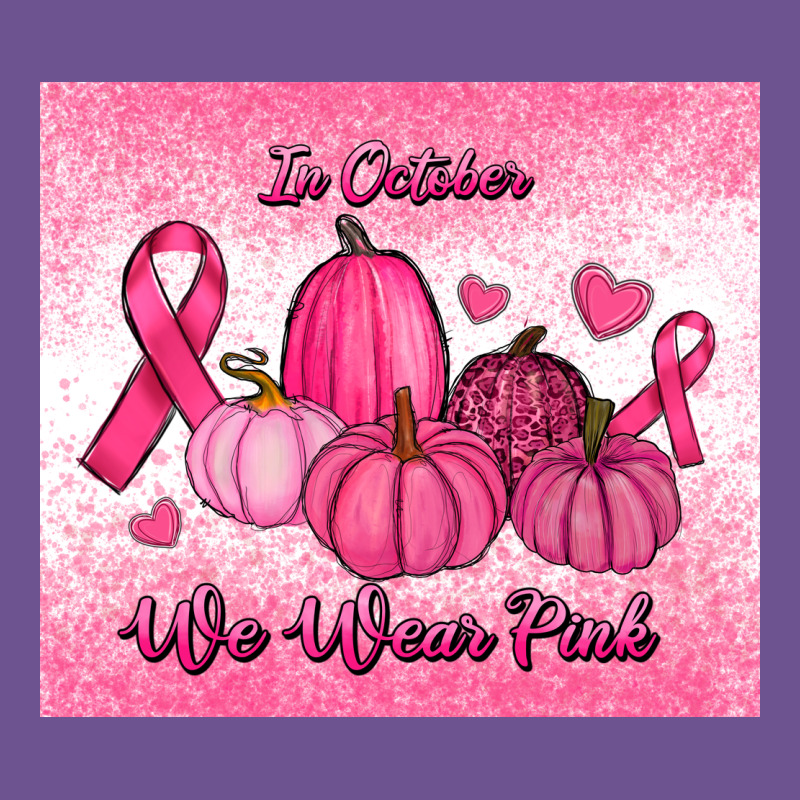 In October We Wear Pink Pumpkin Vintage Tee by RanaPortraitStore | Teevron