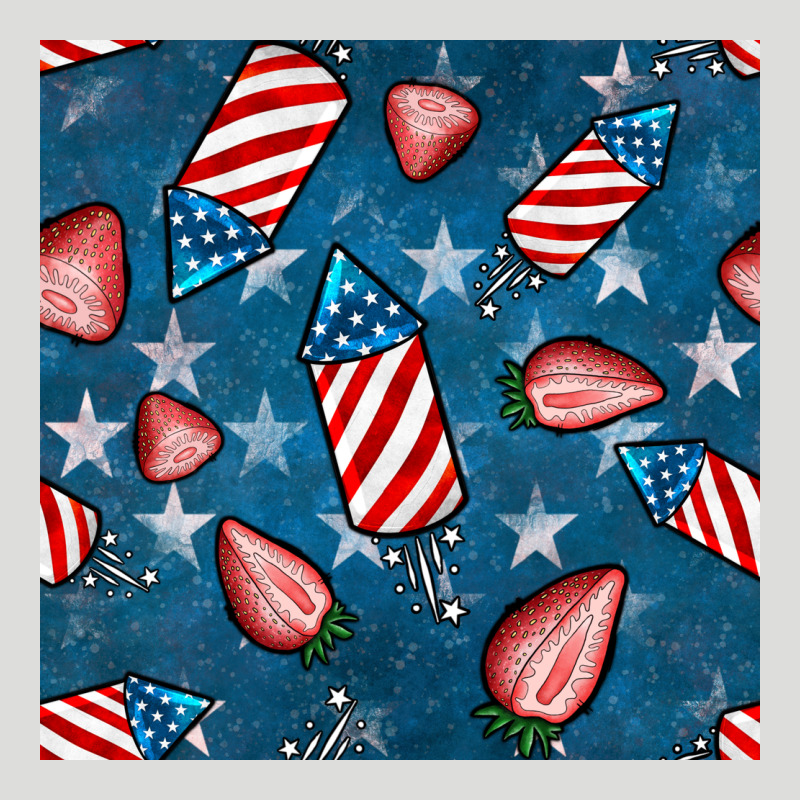 4th Uf July Strawberries Seamless Pattern Zipper Hoodie by BundleAndBundleShop | Teevron