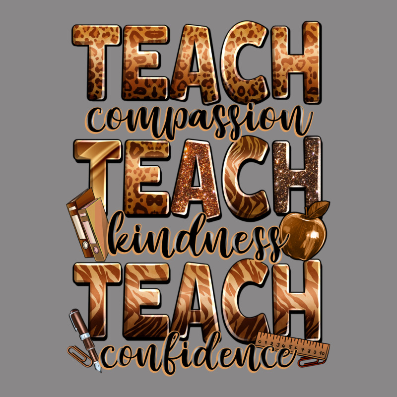 Teach Compassion Teach Kindness Teach Confidence Vintage Tee by Zillion Design Studio | Teevron