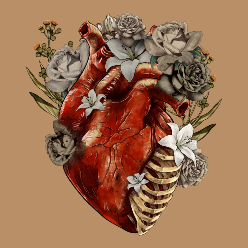 Flower Anatomical Heart Vintage Hoodie by RanaPortraitStore | Teevron