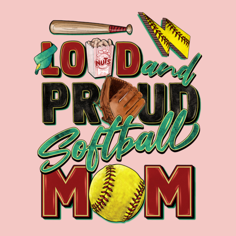Loud And Proud Softball Mom Urban Heavy Tee by Zillion Design Studio | Teevron