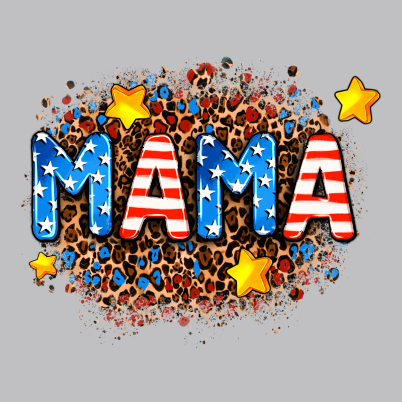 Usa Mama  Leopard Background Long Sleeve Tee by AdoDesignShop | Teevron