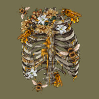 Flower Rib Cage Bees Vintage Hoodie | Teevron