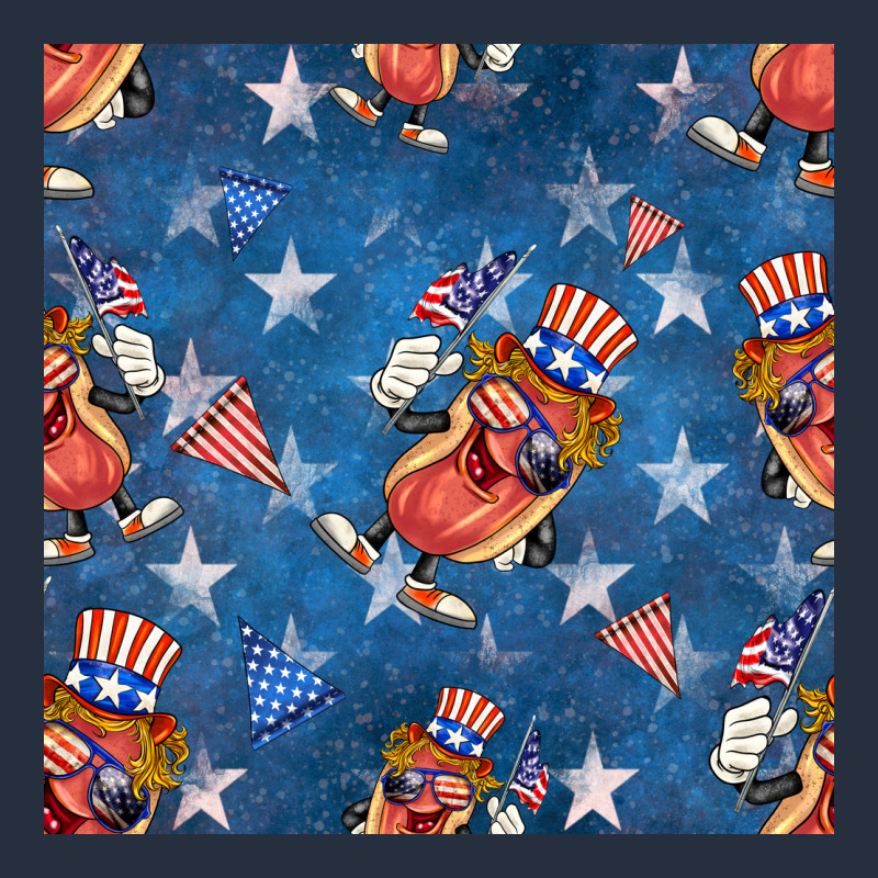4th Of July Hotdog Seamless Pattern Zipper Hoodie by BundleAndBundleShop | Teevron