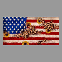American Flag Leopard Sunflower Vintage Hoodie | Teevron