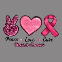 Breast Cancer Peace Love Cure Vintage Tee | Teevron
