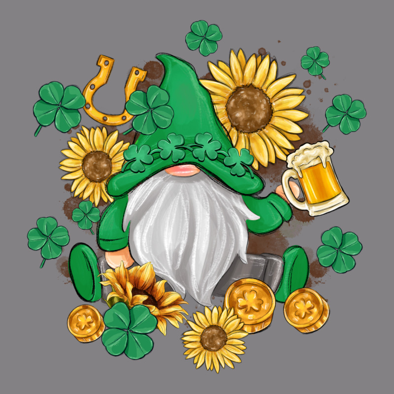 St Patrick's Day Shamrock Sunflowers Gnome Heavyweight Hoodie by MaliasSmallBusiness | Teevron
