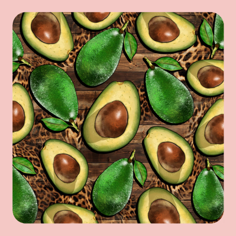 Avocados With Wood And Leopard Background Mug  Coaster Urban Heavy Tee by BarkalooDesign | Teevron