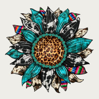 Cowhide Leopard Serape Gemstone  Sunflower Zipper Hoodie | Teevron