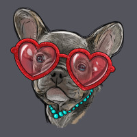 French Bulldog With Love Glasses Vintage Hoodie | Teevron