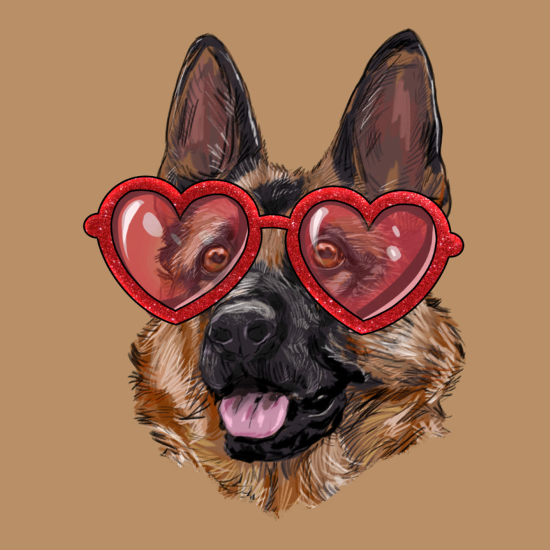German Shepherd With Love Glasses Vintage Hoodie by RanaPortraitStore | Teevron