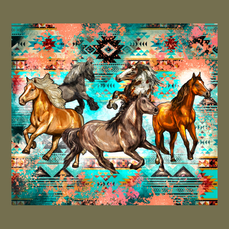 Western Running Horses Vintage Hoodie by Zillion Design Studio | Teevron