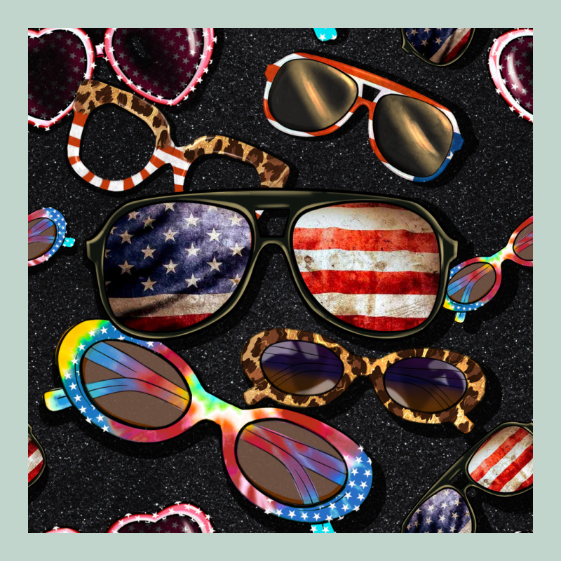 4th Of July Glasses  Seamless Pattern Zipper Hoodie by BundleAndBundleShop | Teevron