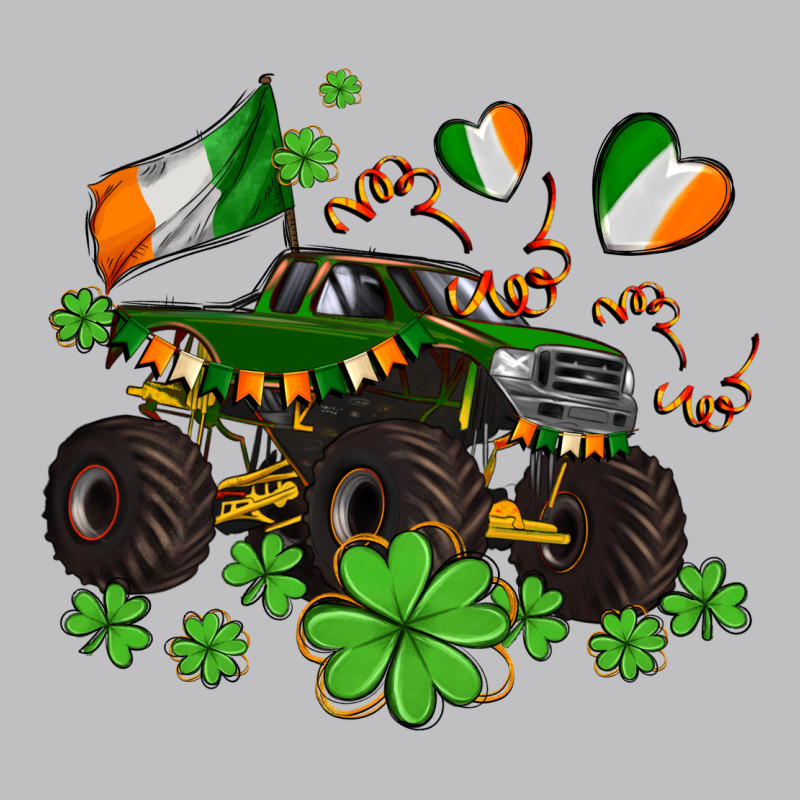 Monster Truck With Shamrocks Long Sleeve Tee by AdoDesignShop | Teevron