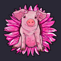 Pink Sunflower Pig Vintage Tee | Teevron
