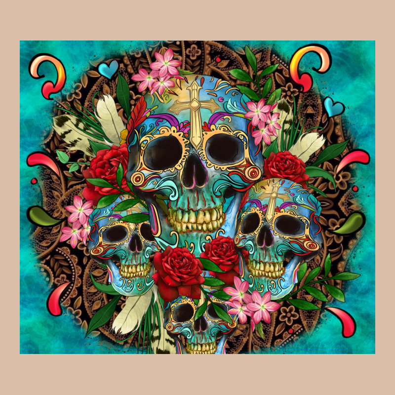 Sugar Skulls Tumbler 3 Urban Heavy Tee by CTS Tumbler Store | Teevron