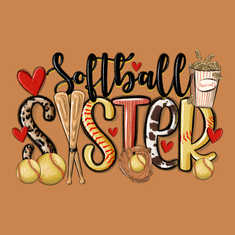 Softball Sister Heavyweight Hoodie by MaliasSmallBusiness | Teevron