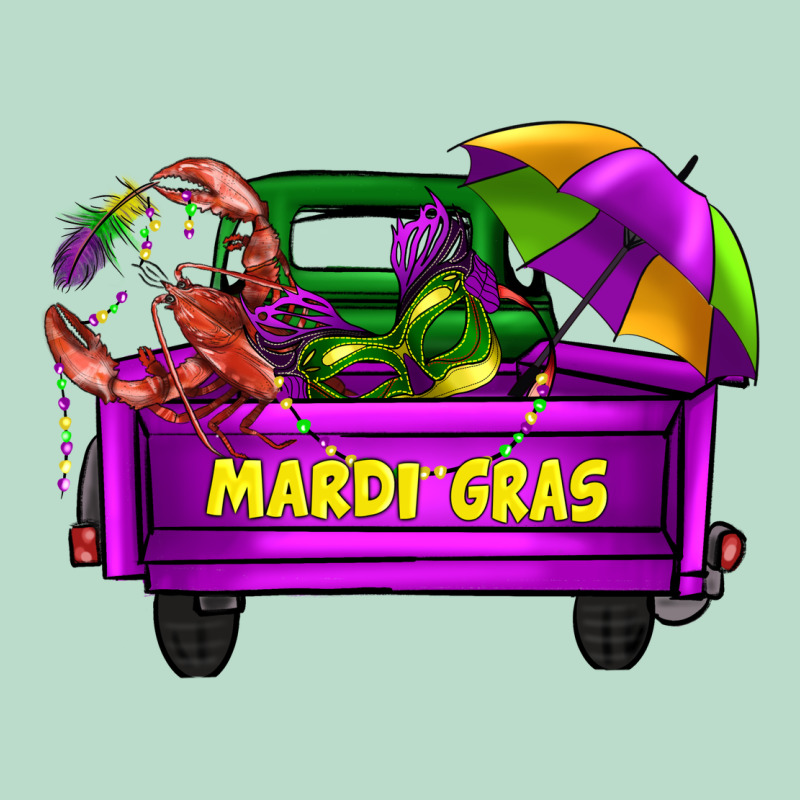 Mardi Grass Umbrella With Truck Premium Hoodie by AdoDesignShop | Teevron