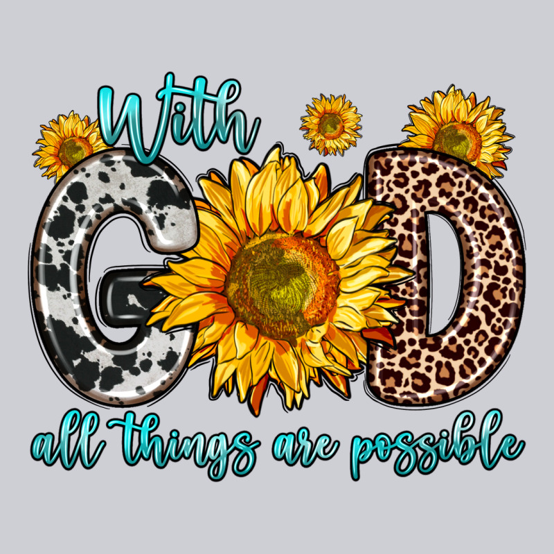 With God All Things Are Possible Sunflower Heavyweight Sweatshirt by Zillion Design Studio | Teevron