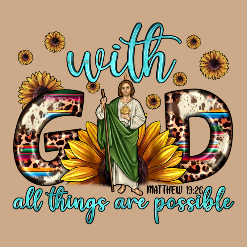 With God All Things Are Possible Matthew 19 26 Vintage Hoodie by JahusDesignShop | Teevron