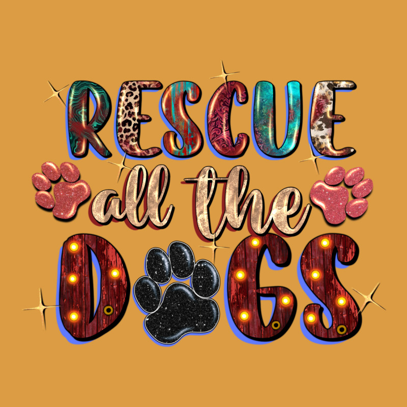 Rescue All The Dogs Urban Heavy Tee by Zillion Design Studio | Teevron