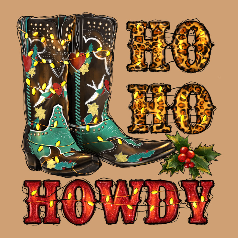 Christmas Cowboy Boots Ho Ho Howdy Vintage Tee by RanaPortraitStore | Teevron