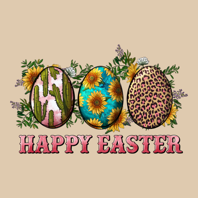 Happy Easter Eggs With Sunflower Leopard And Cactus Heavyweight Sweatshirt by RanaPortraitStore | Teevron
