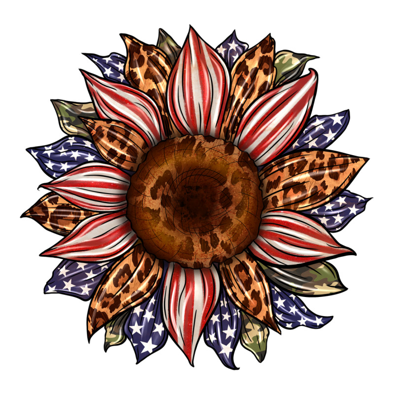 Usa Flag Camouflage Leopard Sunflower Zipper Hoodie by Artiststas | Teevron