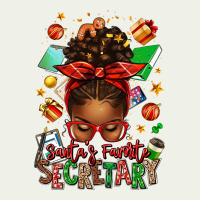 Santa's Favorite Secretary Afro Messy Bun Urban Heavy Tee | Teevron