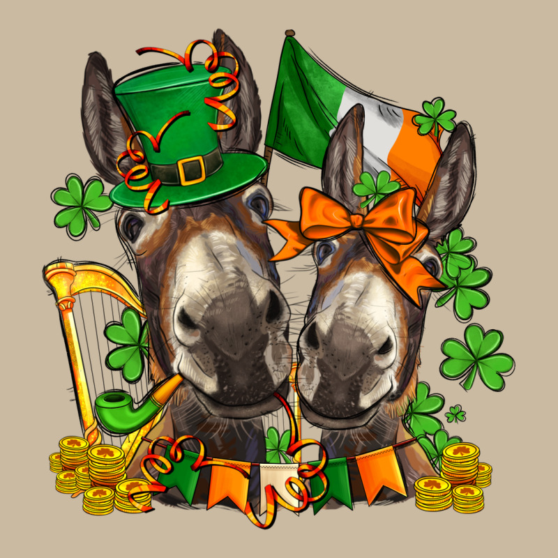 St Patricks Donkeys With  Shamrocks Long Sleeve Tee by AdoDesignShop | Teevron