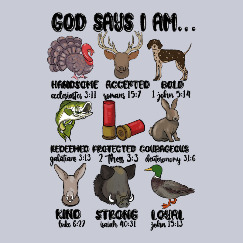 God Says I Am Hunting Heavyweight Hoodie by MaliasSmallBusiness | Teevron