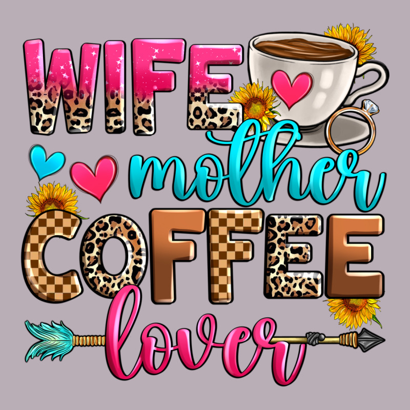 Wife Mother Coffee Lover Vintage Tee by Zillion Design Studio | Teevron