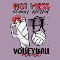 Hot Mess Always Stressed Volleyball Mama Heavyweight Hoodie | Teevron