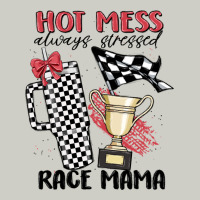 Hot Mess Always Stressed Race Mama Heavyweight Hoodie | Teevron
